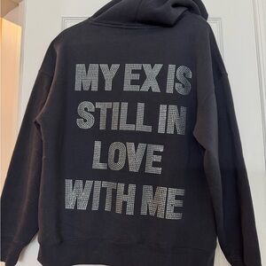 Dark Gray Sparkly over sized Hoodie